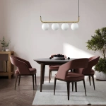 Lampa wisząca Alisa 4 złota z białymi kloszami 4xE14