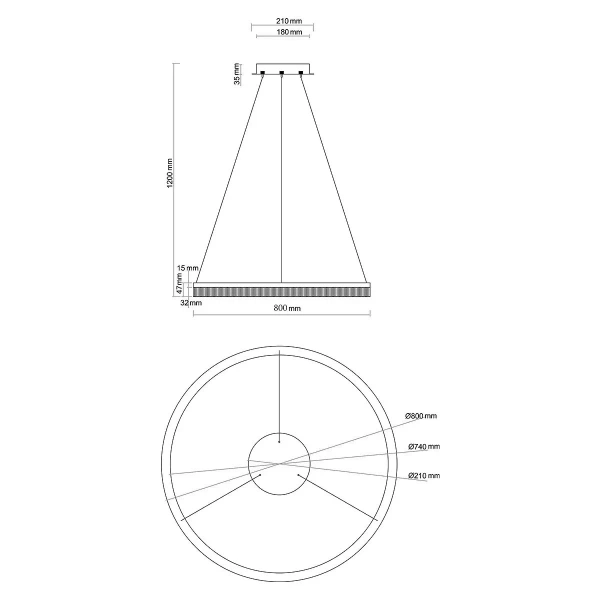 Lampa wisząca Midway Cristal Triangle duża złoto-transparentna LED CCT