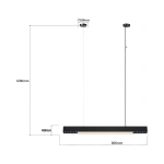 Lampa wisząca Cali M czarna LED 32W CCT smart