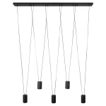 Lampa wisząca Toledo czarna 5xGU10