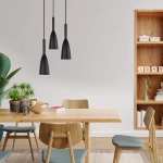 Lampa wisząca Solin 3 talerz śr. 30 cm czarna 3xE27