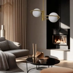 Lampa sufitowa Dorado ring złota 2xE14