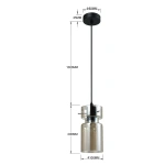 Lampa wisząca Nivio dymiona 1xE27
