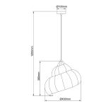 Lampa wisząca Shella 40 cm rattanowa jasne drewno 1xE27