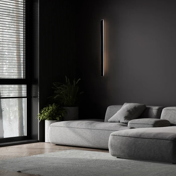 Kinkiet Bodo 90 cm czarny LED CCT IP54