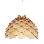 Lampa wisząca Burgo duża drewniana 1xE27