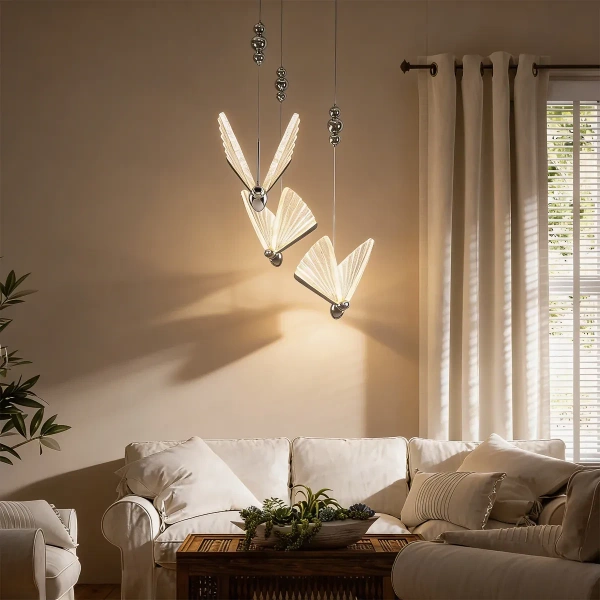 Lampa wisząca Mariposa 3 chromowana LED 24W CCT