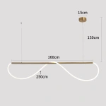 Lampa wisząca Meleca M złota LED CCT