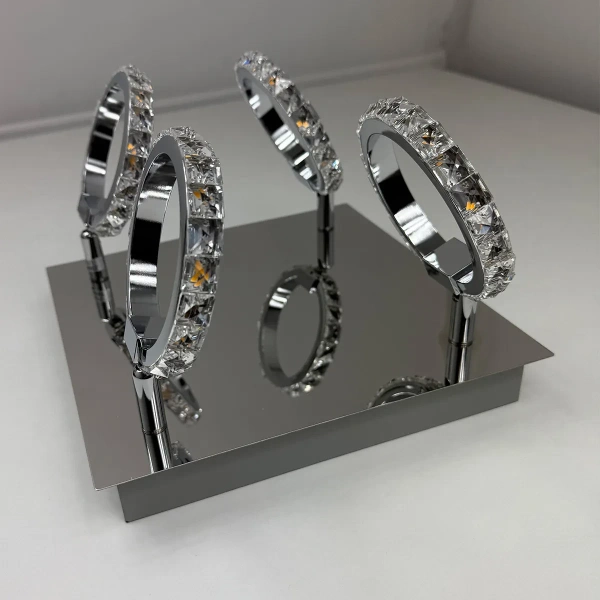 Plafon Carrara 4 srebrny LED 20W 3000K