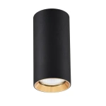 Tuba natynkowa Manacor 17 cm czarno-złota 1xGU10