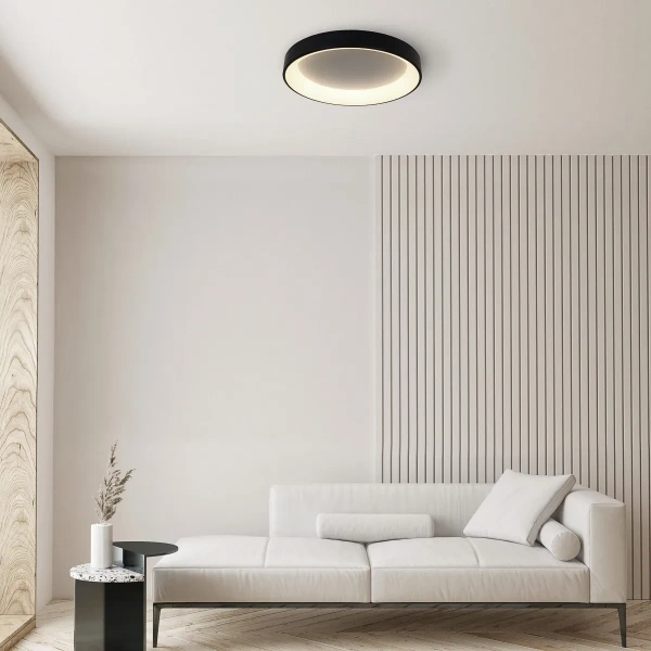 Plafon Georgia 60 cm czarny LED CCT