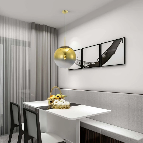 Lampa wisząca Palla duża złota 1xE27